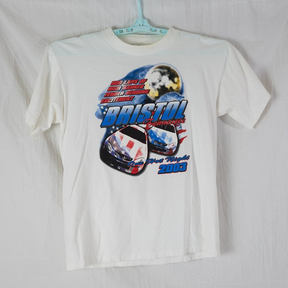 Nascar 2003 Bristol Motor Speedway One Hot Night 500 Race Men's L T Shirt